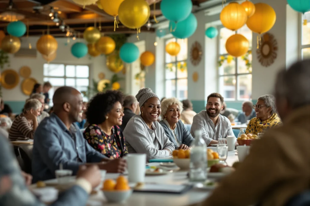 Community gathering at an ADHD Network Scotland event